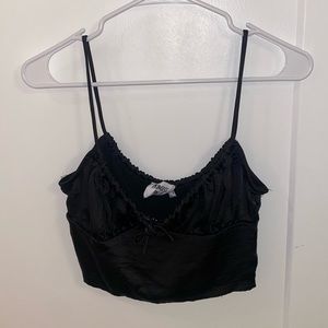 Princess Polly black crop top